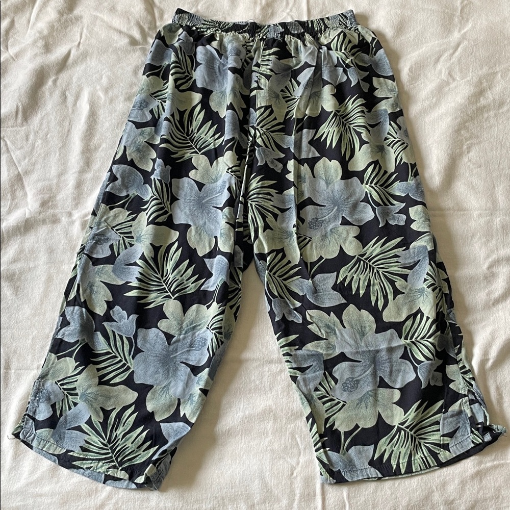 Blue and Green Flower Pants
